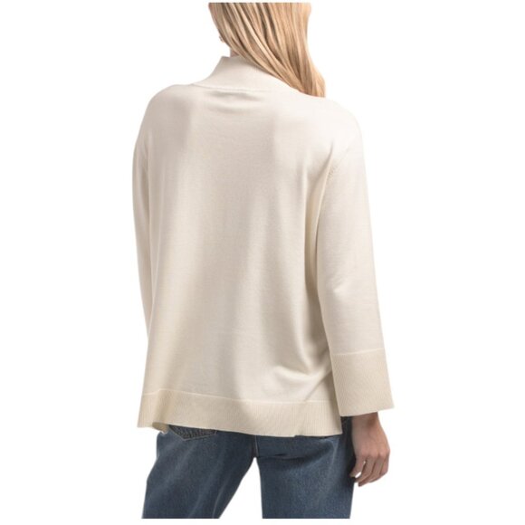 CABLE & GAUGE Boxy Mock Neck Sweater - Picture 2 of 2